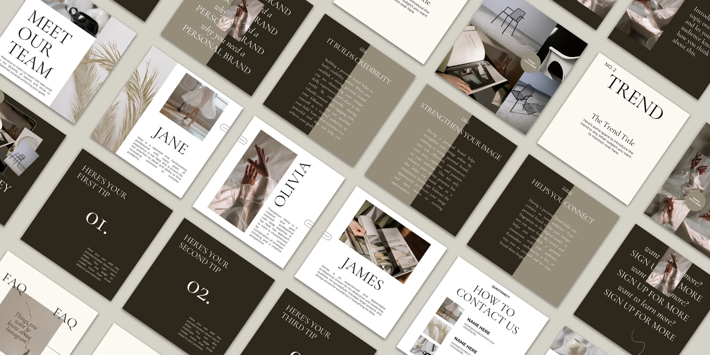 Overview of Canva template collections